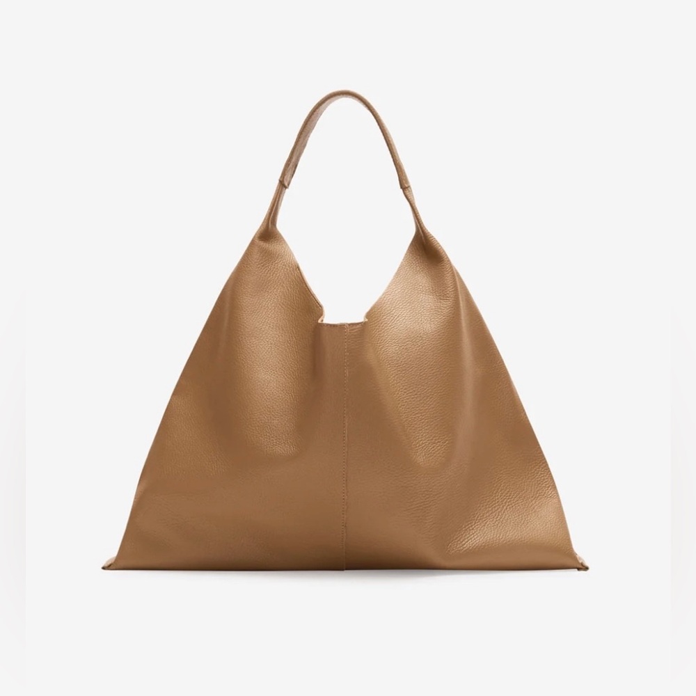 NEW Marcella NYC Kelly Italian Leather Tote - Cafe Pebble - Women's Tote Bag